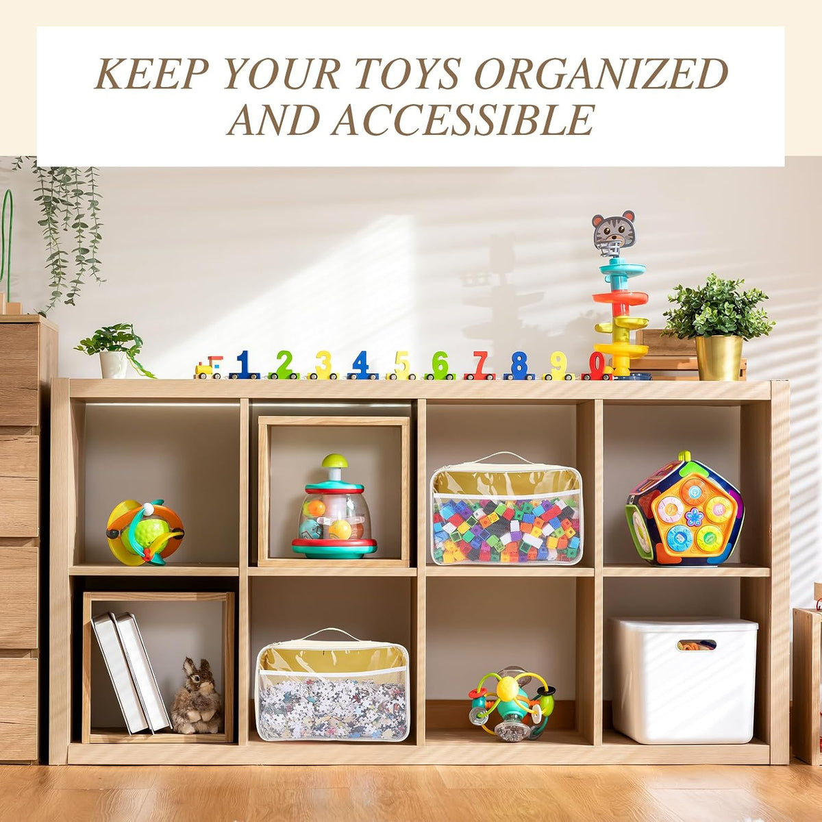 6 Pack Toy Storage Bags for Building Blocks Puzzles Travel,Navy