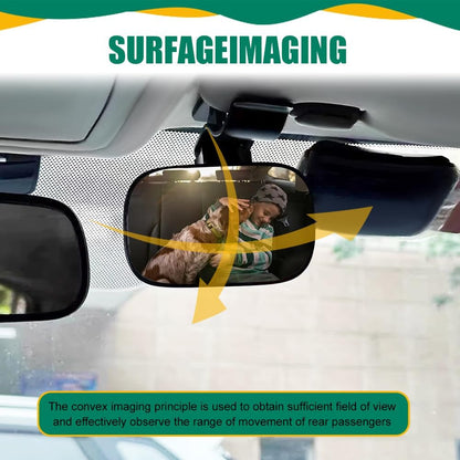 Baby Car Mirror, Car Seat Mirrors, Wide Angle Convex Clip-on Mirrors, Universal Auto Interior Accessories Children Backseat Adjustable Rearview Mirror for Viewing Rear Passengers