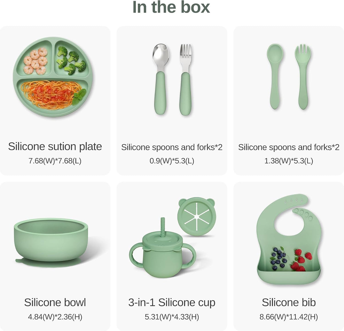 13Pcs Silicone Baby Feeding Set, Multi-Stage Utensils for Beginners
