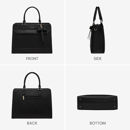 Laptop Tote Bag for Women,Leather Work Bag, Waterproof Business Teacher Bag,Large Computer Handbag Purse Briefcase,Office Gifts for Women