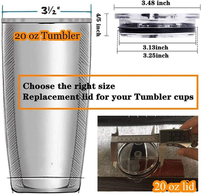 Replacement Flip Lids for Stainless Steel Insulated Tumbler Travel Mug, Compatible w/YETI Rambler,Ozark Trail,Old Style Rtic and More (20 Oz, Black 1) (20 Oz, Black 2)