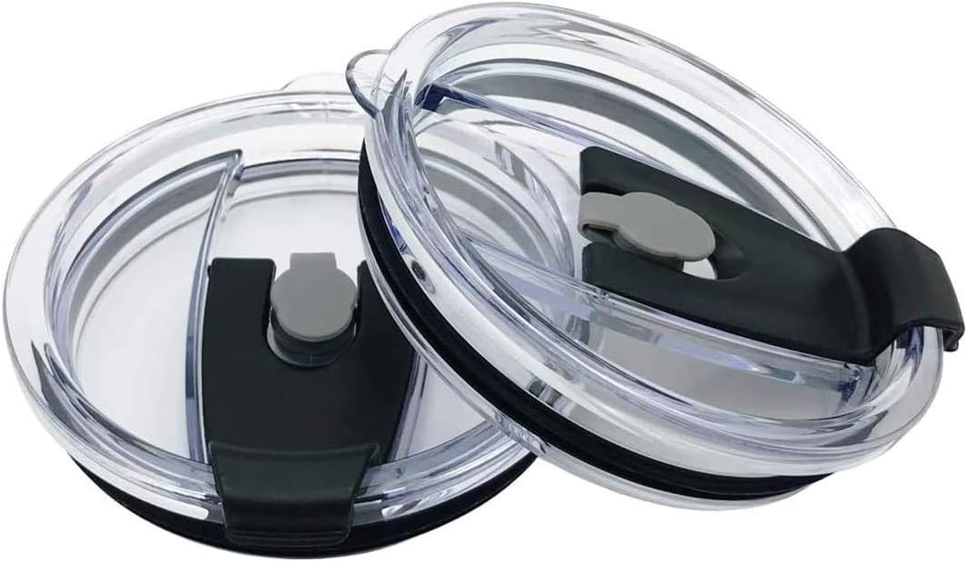 Replacement Flip Lids for Stainless Steel Insulated Tumbler Travel Mug, Compatible w/YETI Rambler,Ozark Trail,Old Style Rtic and More (20 Oz, Black 1) (20 Oz, Black 2)