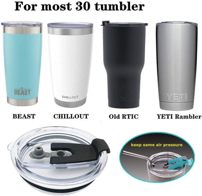 Replacement Flip Lids for Stainless Steel Insulated Tumbler Travel Mug, Compatible w/YETI Rambler,Ozark Trail,Old Style Rtic and More (20 Oz, Black 1) (20 Oz, Black 2)