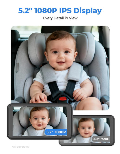 Baby Car Camera 3X Zoom Backseat Camera Monitor