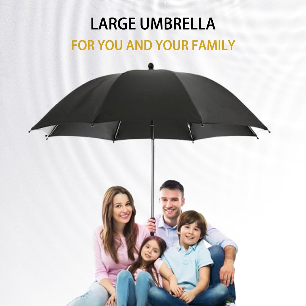 Convenient and Lightweight, Clip-On, Adjustable Steering, Universal, Umbrella Baby Stroller, Stroller Umbrella Attachment for Sun Protection(Pink)
