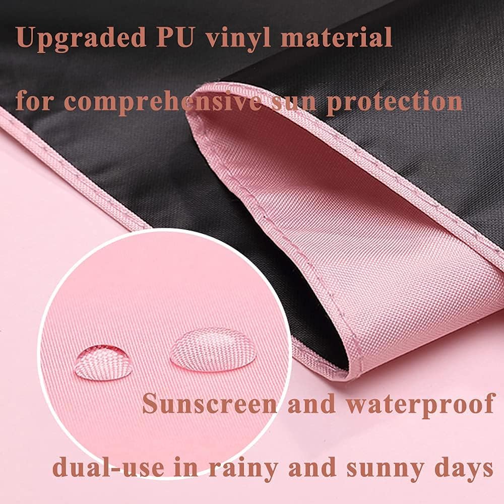 Convenient and Lightweight, Clip-On, Adjustable Steering, Universal, Umbrella Baby Stroller, Stroller Umbrella Attachment for Sun Protection(Pink)