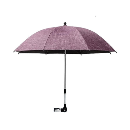 Convenient and Lightweight, Clip-On, Adjustable Steering, Universal, Umbrella Baby Stroller, Stroller Umbrella Attachment for Sun Protection(Pink)