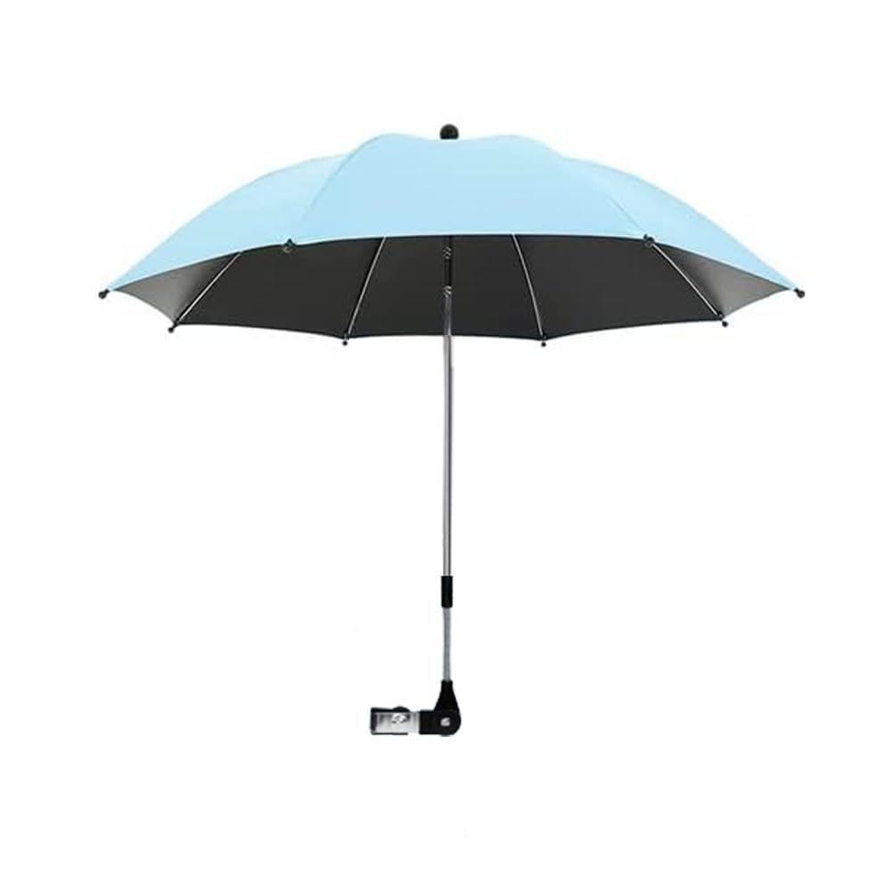 Convenient and Lightweight, Clip-On, Adjustable Steering, Universal, Umbrella Baby Stroller, Stroller Umbrella Attachment for Sun Protection(Pink)