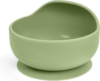 Jeep 100% Silicone 10-Piece Baby Feeding Set , Light Green