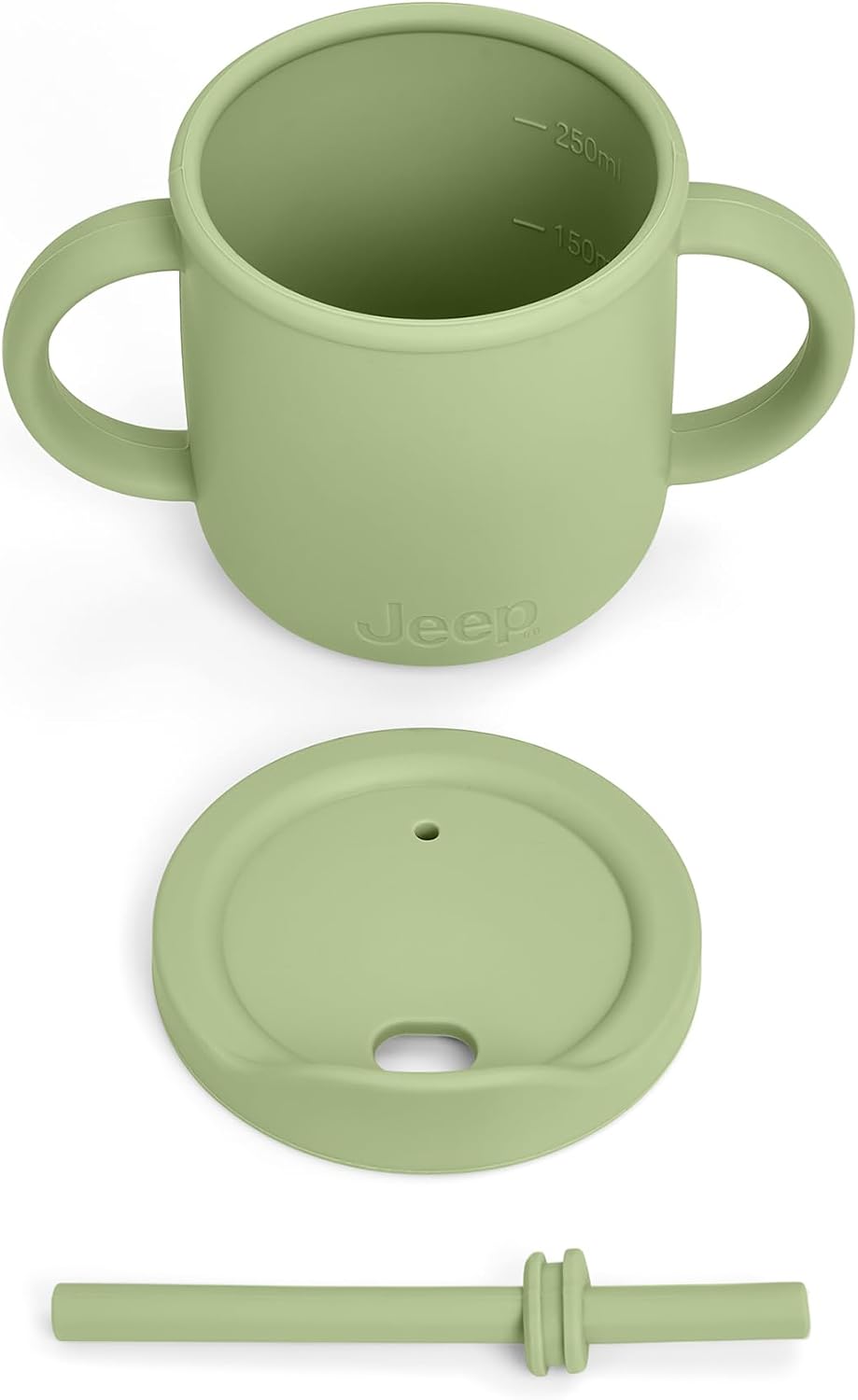 Jeep 100% Silicone 10-Piece Baby Feeding Set , Light Green