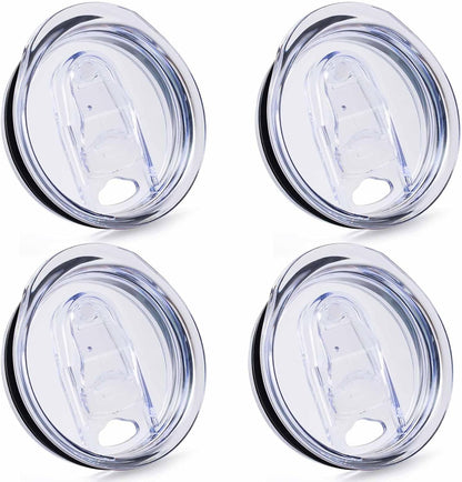 4 Pcs Replacement Lids for 20 oz Flat Bottomed Straight Body Tumblers with Inner Mouth about 2.76inch, Replacement Skinny Cup Lids for Water, Coffee or Tea on Travel, Work Hour and Daily Life