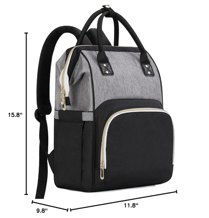 Femuar Diaper Bag Backpack Multifunction Maternity Nappy Baby Bag for Girls & Boys Large Capacity Travel Diaper Bags Dark Black