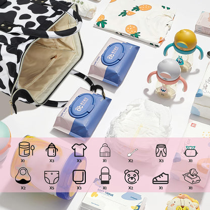 Femuar Diaper Bag Backpack Multifunction Maternity Nappy Baby Bag for Girls & Boys Large Capacity Travel Diaper Bags Dark Black
