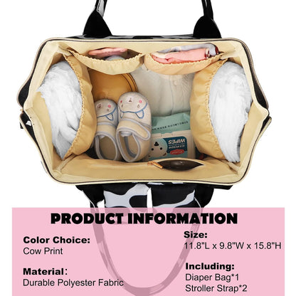 Femuar Diaper Bag Backpack Multifunction Maternity Nappy Baby Bag for Girls & Boys Large Capacity Travel Diaper Bags Dark Black