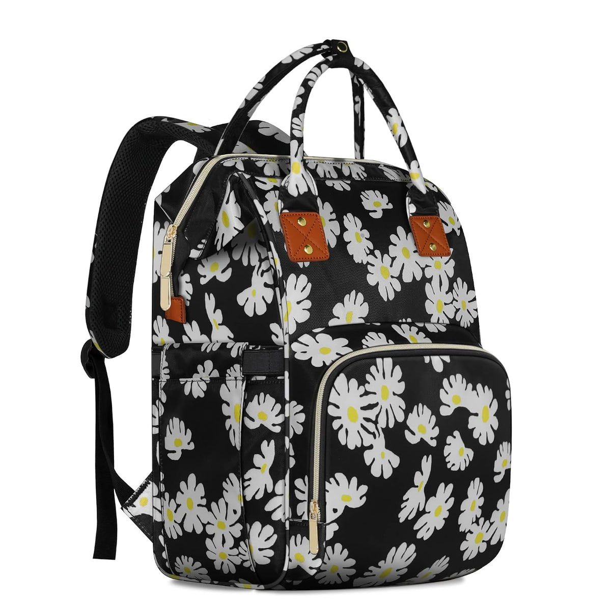 Femuar Diaper Bag Backpack Multifunction Maternity Nappy Baby Bag for Girls & Boys Large Capacity Travel Diaper Bags Dark Black