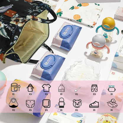 Femuar Diaper Bag Backpack Multifunction Maternity Nappy Baby Bag for Girls & Boys Large Capacity Travel Diaper Bags Dark Black