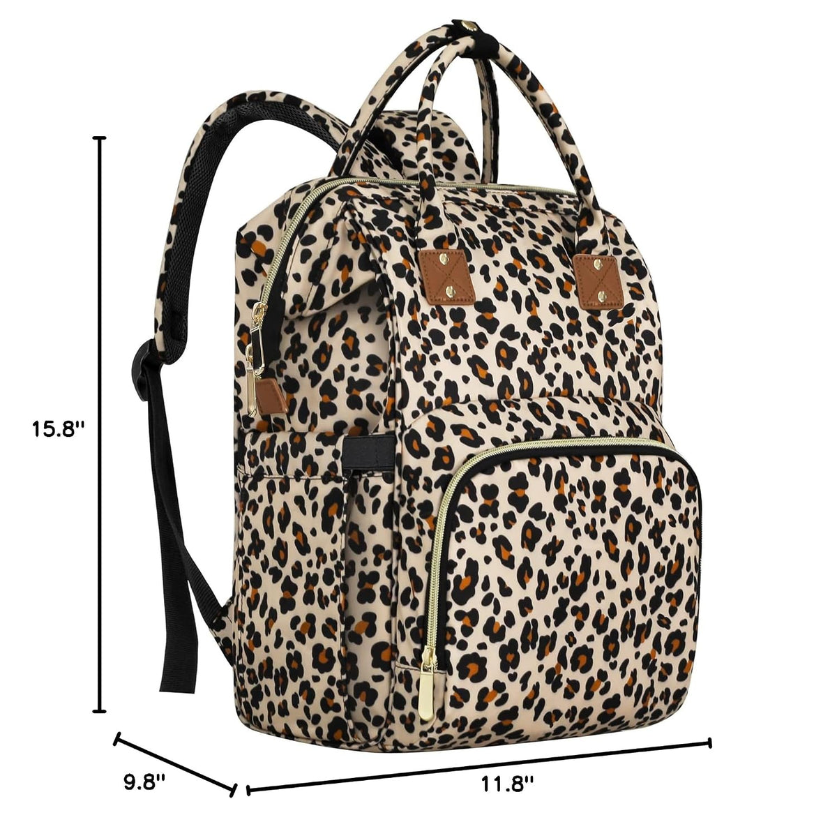 Femuar Diaper Bag Backpack Multifunction Maternity Nappy Baby Bag for Girls & Boys Large Capacity Travel Diaper Bags Dark Black