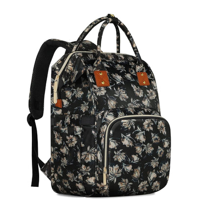 Femuar Diaper Bag Backpack Multifunction Maternity Nappy Baby Bag for Girls & Boys Large Capacity Travel Diaper Bags Dark Black