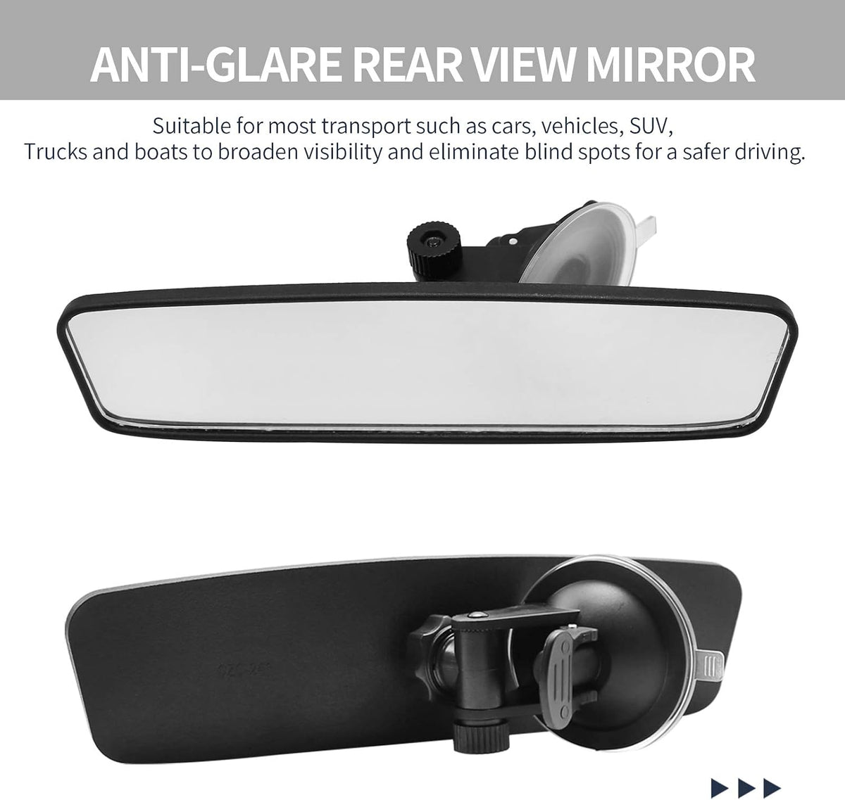 Rear View Mirror, Adjustable Car Interior Rear View Mirrors Car Seat for Universal Cars Trucks SUV-9.64 x 2.6 inch (Blue)