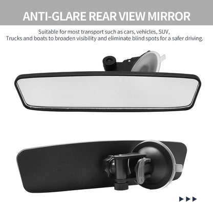 Rear View Mirror, Adjustable Car Interior Rear View Mirrors Car Seat for Universal Cars Trucks SUV-9.64 x 2.6 inch (Blue)