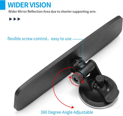 Rear View Mirror, Adjustable Car Interior Rear View Mirrors Car Seat for Universal Cars Trucks SUV-9.64 x 2.6 inch (Blue)