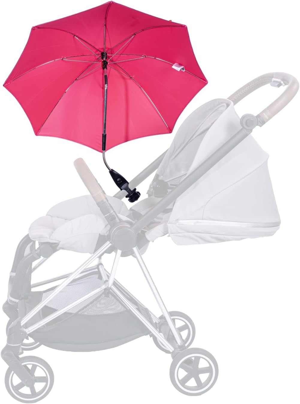 Protection little Umbrella fits for stroller Black pink 23 inch 58cm umbrella diameter