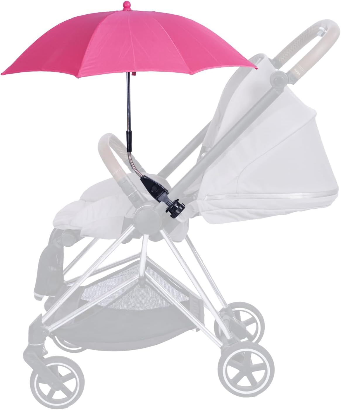 Protection little Umbrella fits for stroller Black pink 23 inch 58cm umbrella diameter