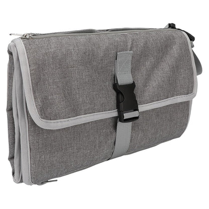 Detachable Change Pad, Portable Diaper Changing Mat with Oxford Cloth, Zipper Storage Pockets and Adjustable Shoulder Strap for Travel, Stroller or On - the