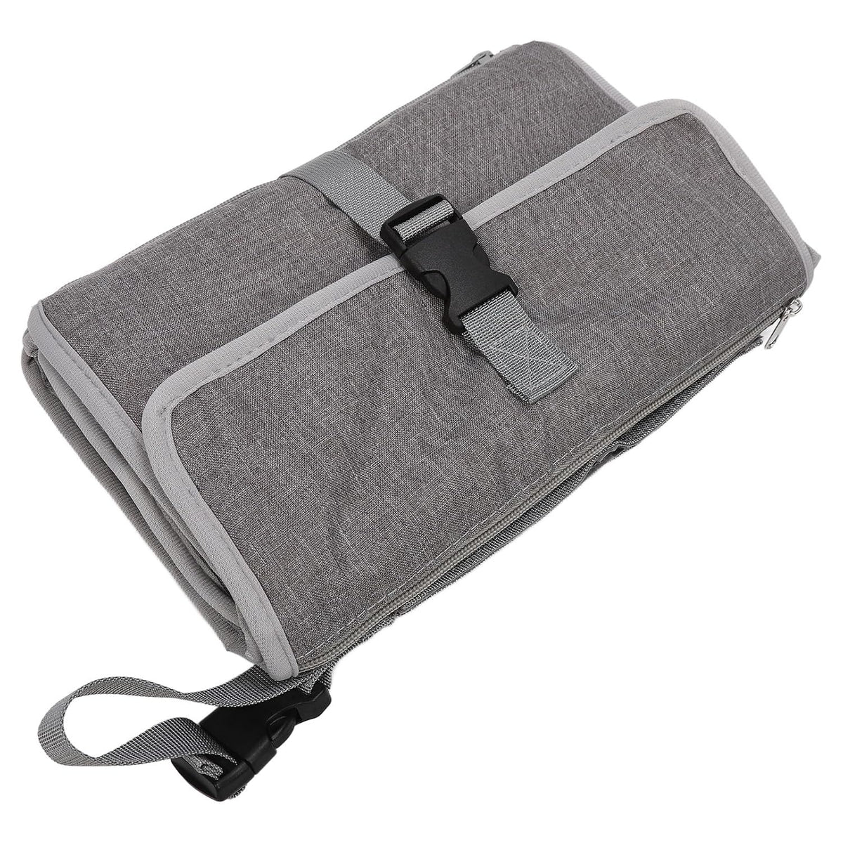 Detachable Change Pad, Portable Diaper Changing Mat with Oxford Cloth, Zipper Storage Pockets and Adjustable Shoulder Strap for Travel, Stroller or On - the