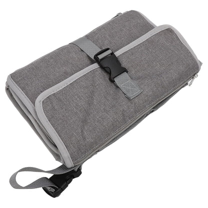 Detachable Change Pad, Portable Diaper Changing Mat with Oxford Cloth, Zipper Storage Pockets and Adjustable Shoulder Strap for Travel, Stroller or On - the