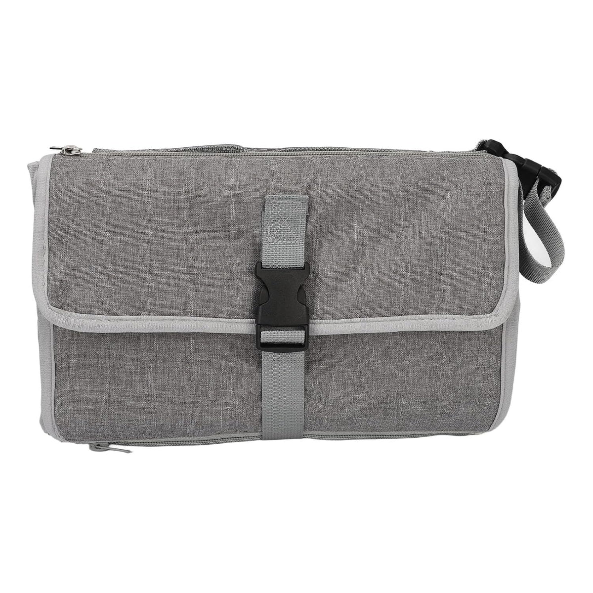 Detachable Change Pad, Portable Diaper Changing Mat with Oxford Cloth, Zipper Storage Pockets and Adjustable Shoulder Strap for Travel, Stroller or On - the