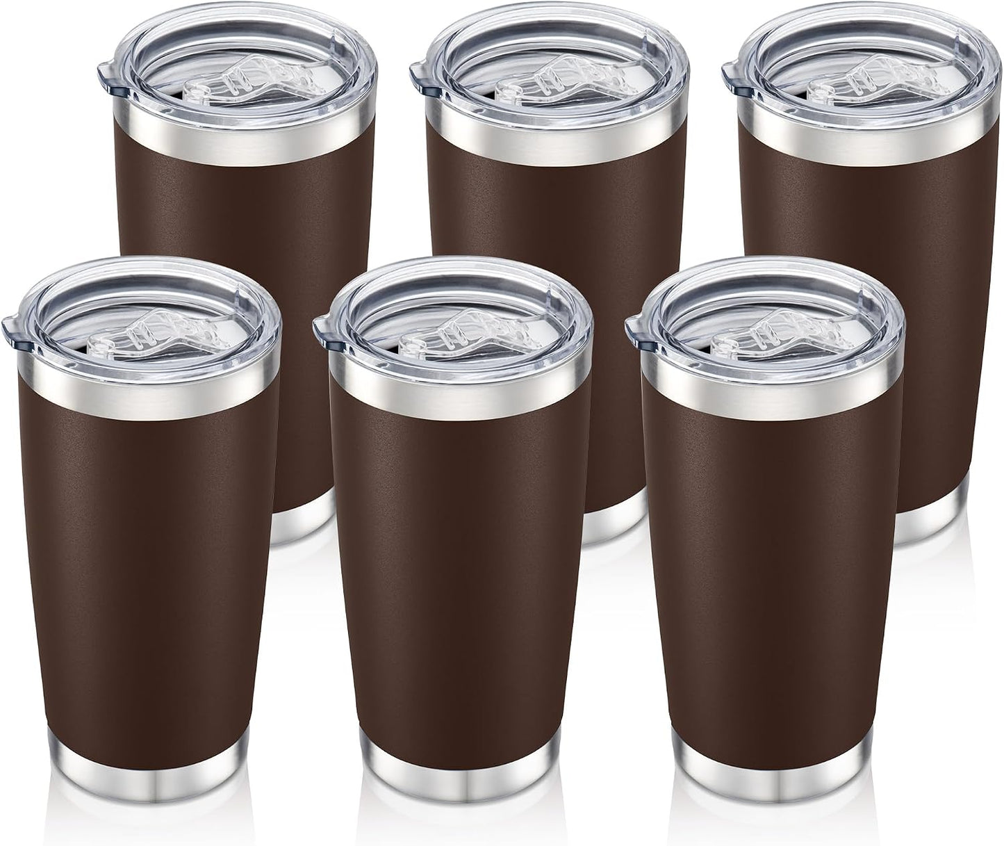 20 oz Tumbler with Lid Stainless Steel Insulated Tumblers, 1 Pack | Leak Proof Lid, Double Wall & Vacuum, Powder Coated, Fit Most Car Cup Holders, for Cold and Hot Drinks, Grey