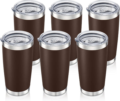 20 oz Tumbler with Lid Stainless Steel Insulated Tumblers, 1 Pack | Leak Proof Lid, Double Wall & Vacuum, Powder Coated, Fit Most Car Cup Holders, for Cold and Hot Drinks, Grey