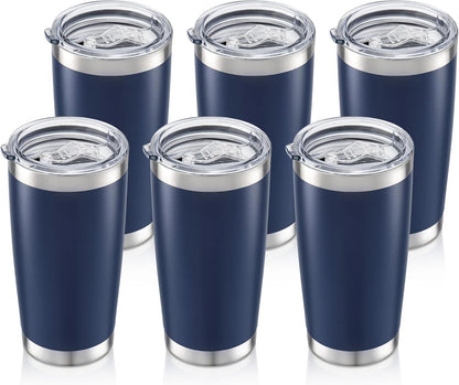 20 oz Tumbler with Lid Stainless Steel Insulated Tumblers, 1 Pack | Leak Proof Lid, Double Wall & Vacuum, Powder Coated, Fit Most Car Cup Holders, for Cold and Hot Drinks, Grey