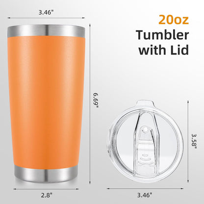 20 oz Tumbler with Lid Stainless Steel Insulated Tumblers, 1 Pack | Leak Proof Lid, Double Wall & Vacuum, Powder Coated, Fit Most Car Cup Holders, for Cold and Hot Drinks, Grey