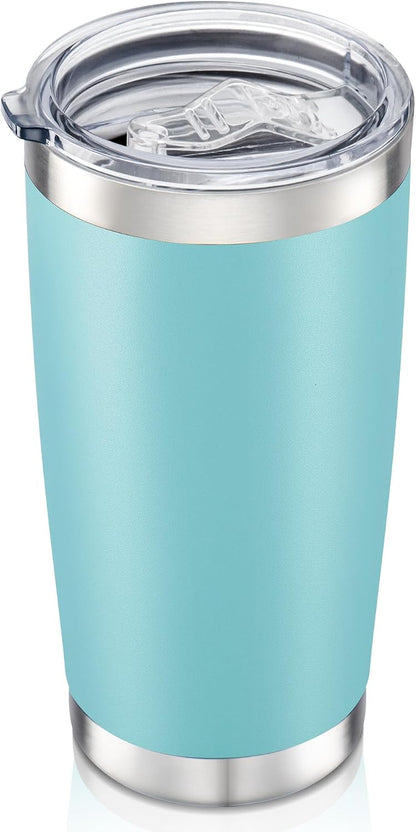 20 oz Tumbler with Lid Stainless Steel Insulated Tumblers, 1 Pack | Leak Proof Lid, Double Wall & Vacuum, Powder Coated, Fit Most Car Cup Holders, for Cold and Hot Drinks, Grey