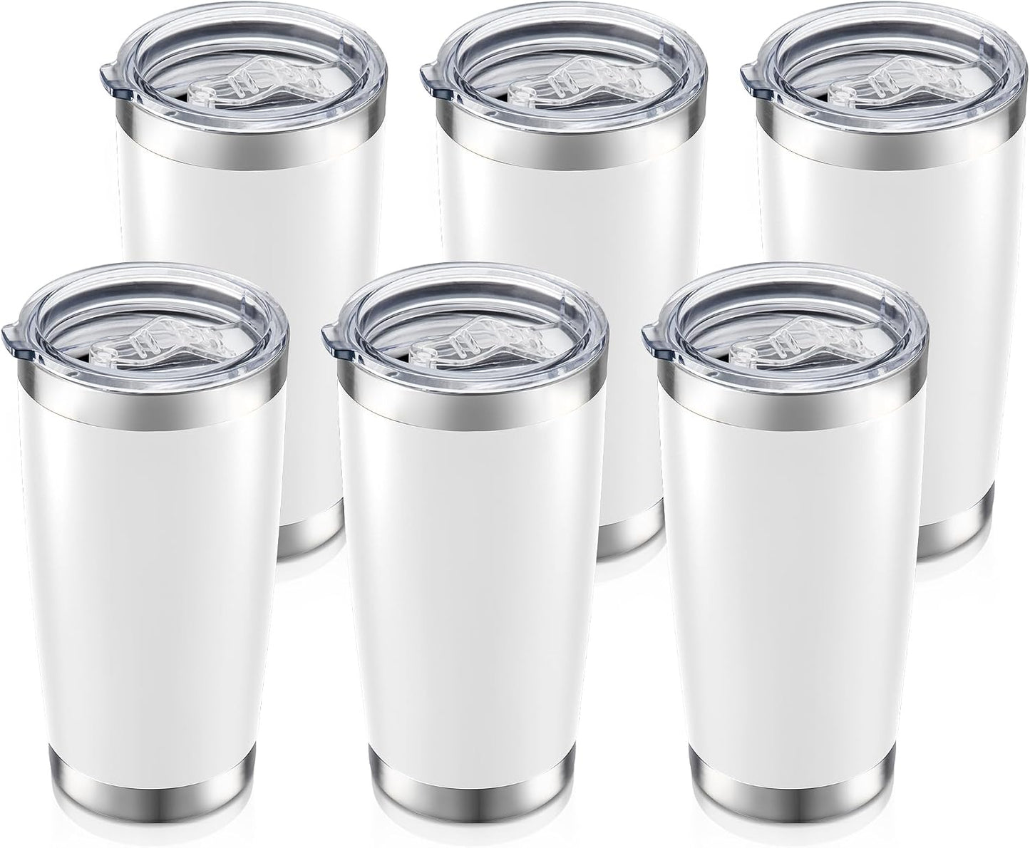 20 oz Tumbler with Lid Stainless Steel Insulated Tumblers, 1 Pack | Leak Proof Lid, Double Wall & Vacuum, Powder Coated, Fit Most Car Cup Holders, for Cold and Hot Drinks, Grey