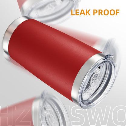 20 oz Tumbler with Lid Stainless Steel Insulated Tumblers, 1 Pack | Leak Proof Lid, Double Wall & Vacuum, Powder Coated, Fit Most Car Cup Holders, for Cold and Hot Drinks, Grey