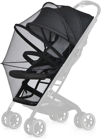 2-in-1 Stroller Cover UPF 50+ Sun Shade & Mosquito Net 3D Canopy