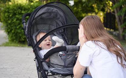 2-in-1 Stroller Cover UPF 50+ Sun Shade & Mosquito Net 3D Canopy