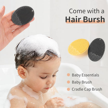 Baby Bath Rinse Cup, Bath Cup for rinsing Hair,The Silicone Material is Soft and Safe, a Good Choice for Baby Bath Products(Cat Beige)