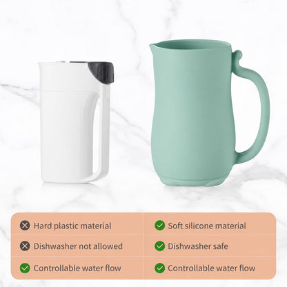 Baby Bath Rinse Cup, Bath Cup for rinsing Hair,The Silicone Material is Soft and Safe, a Good Choice for Baby Bath Products(Cat Beige)