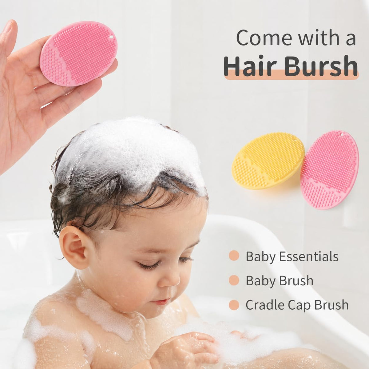 Baby Bath Rinse Cup, Bath Cup for rinsing Hair,The Silicone Material is Soft and Safe, a Good Choice for Baby Bath Products(Cat Beige)