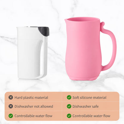 Baby Bath Rinse Cup, Bath Cup for rinsing Hair,The Silicone Material is Soft and Safe, a Good Choice for Baby Bath Products(Cat Beige)
