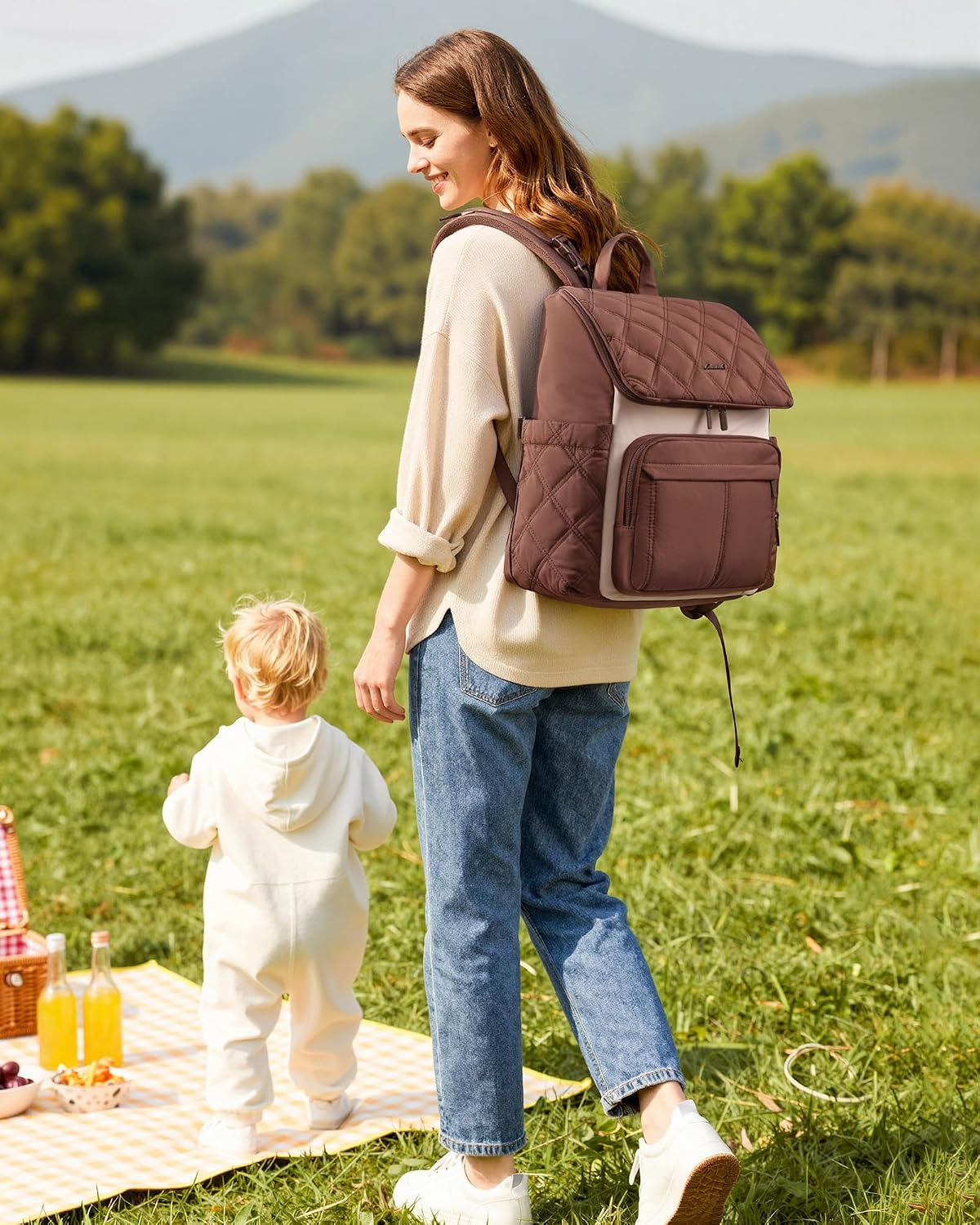 Diaper Bag Backpack With Large Capacity Cup Pocket