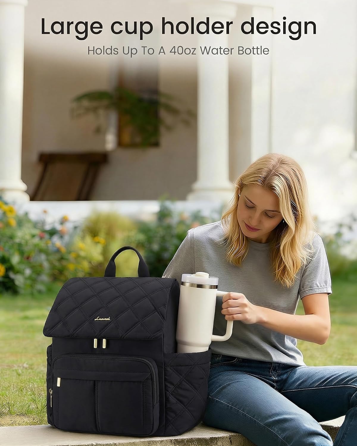 Diaper Bag Backpack With Large Capacity Cup Pocket