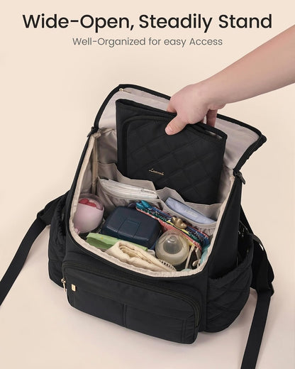Diaper Bag Backpack With Large Capacity Cup Pocket