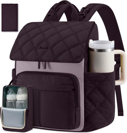 Diaper Bag Backpack With Large Capacity Cup Pocket