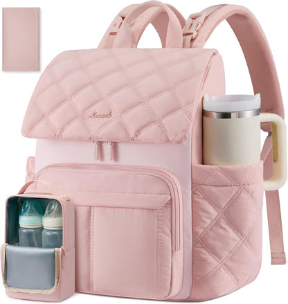 Diaper Bag Backpack With Large Capacity Cup Pocket