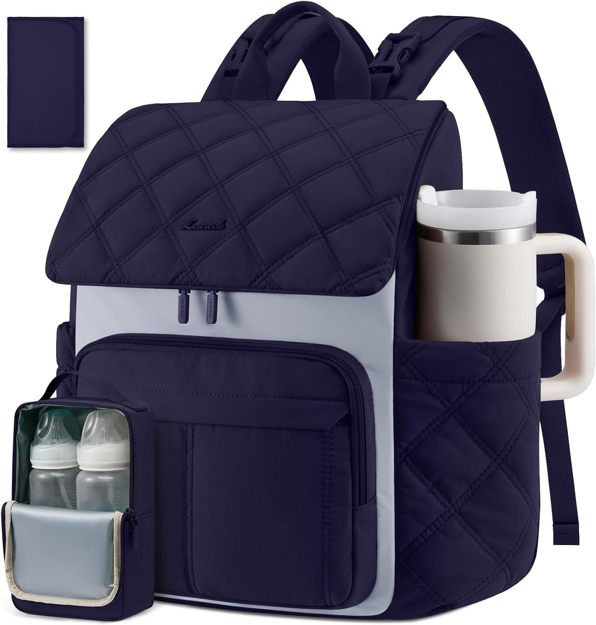 Diaper Bag Backpack With Large Capacity Cup Pocket